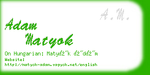 adam matyok business card
